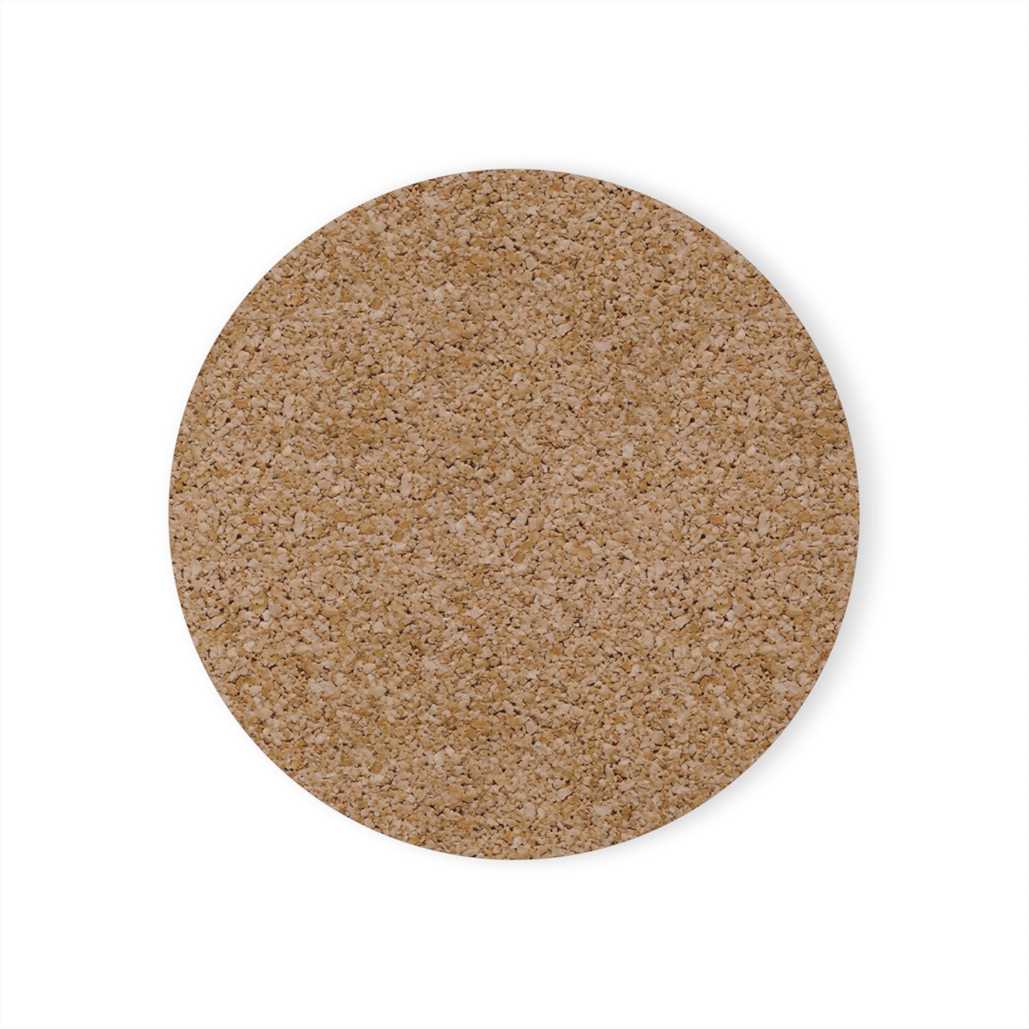 Round Cork Coaster — "This Cat Bites Fascists" Angry Cat Coffee Mat