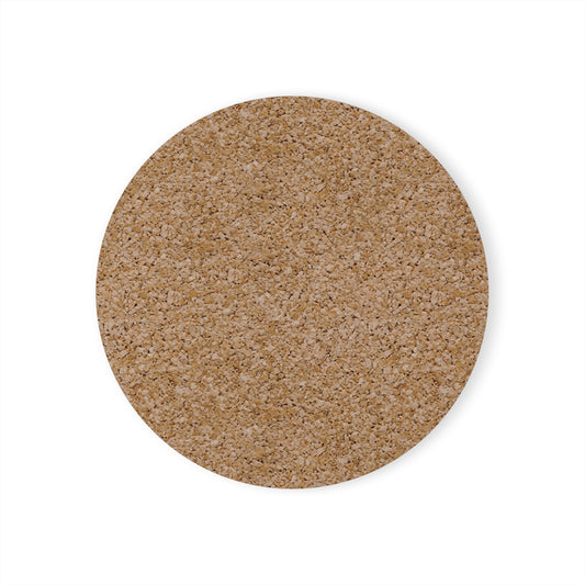 Round Cork Coaster — "This Cat Bites Fascists" Angry Cat Coffee Mat