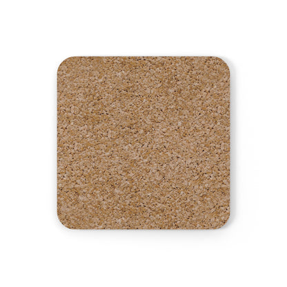 This Cat Also Bites Fascists Cork Coaster — Political Cat Drink Coaster - Square