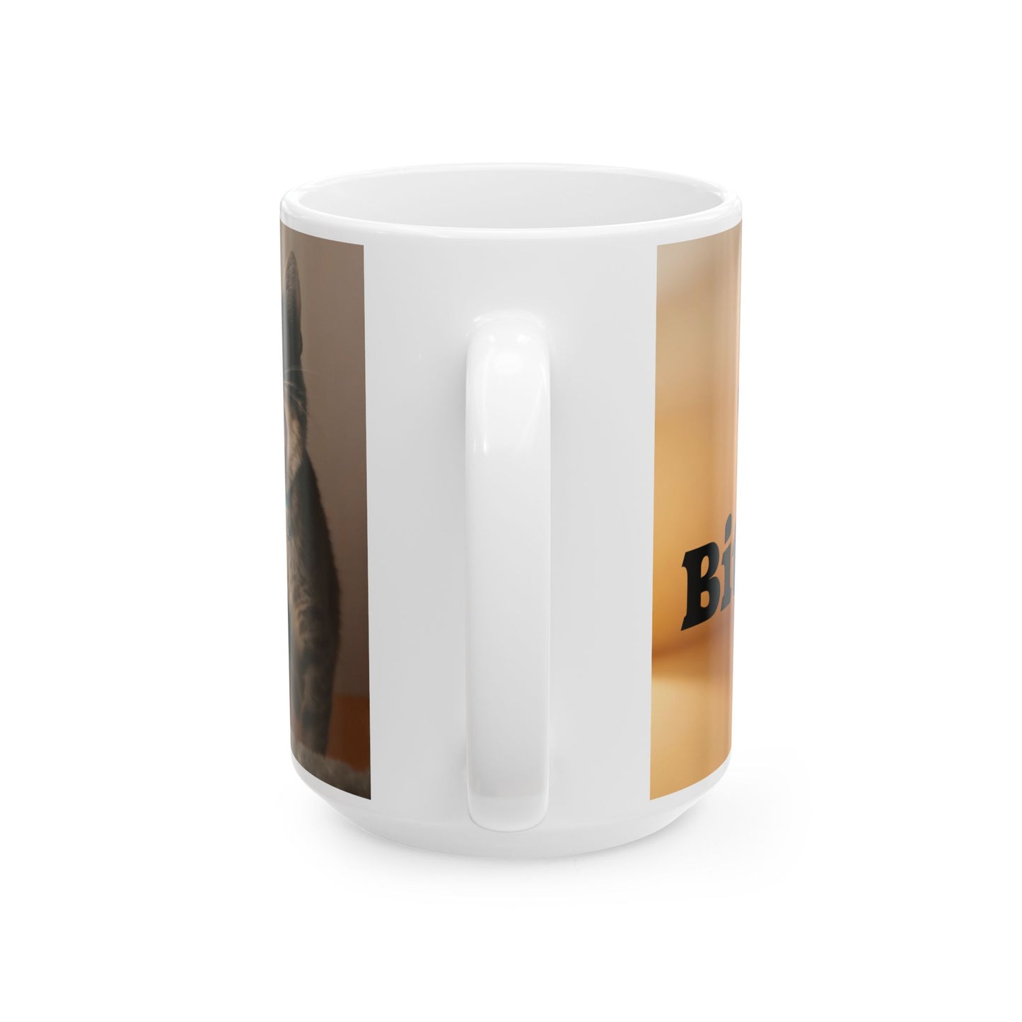Ceramic Mug — 'This Cat Bites Fascists' Political Statement Coffee Cup