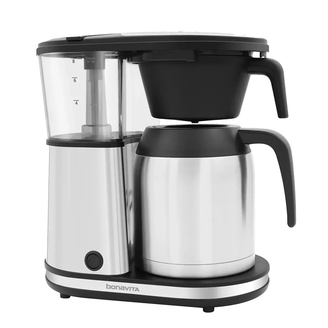 Connoisseur 8-Cup Drip Coffee Brewer One-Touch with Thermal Carafe and Hanging Basket - SCA Certified Home Brewer