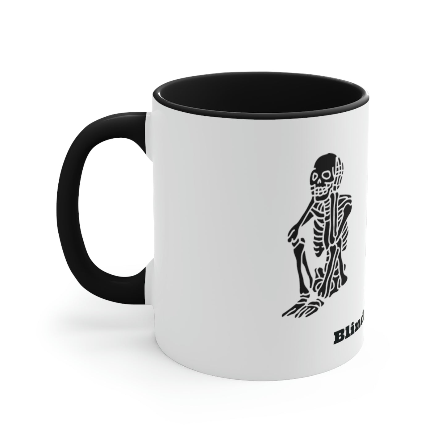 Classic Blind Skeleton Accent Coffee Mug, 11oz