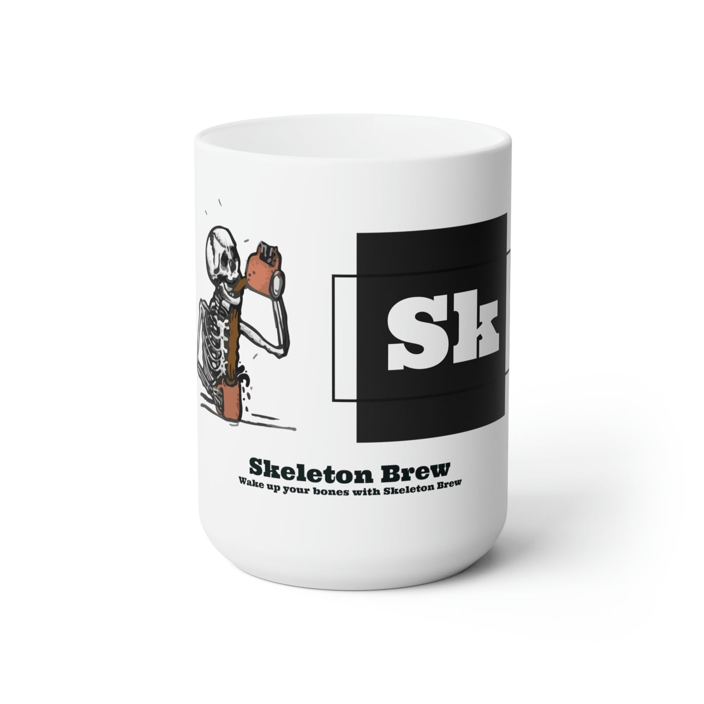 Skeleton Brew Ceramic Mug - 15 oz